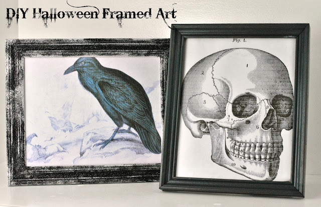 #DIY Framed Halloween Art. #Halloween #crafts