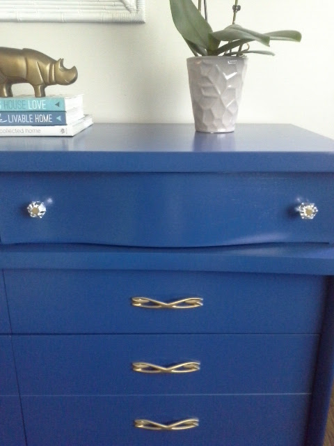 Mid Century Modern blue dresser