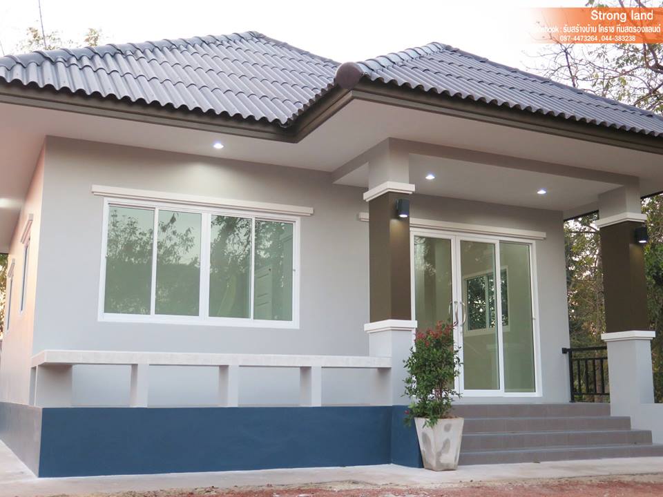 Most of us are planning to have our own house for our own family. If this is the moment that you been waiting for — looking and deciding what house design to construct, then this post might help you! In the list is five one-story houses that will inspire you more to build one, not just for yourself but also for the people you love — your family.  These projects and proposals are beautifully created by Strong Land, a home builder in Thailand.  Follow us through this article and get ideas to start your own dream home project.   1.  Small Bungalow with Spacious Terrace!  Houses with terrace are lovely, isn't it? If you love spending your afternoon or evening 'outside' but don't want to leave the house, you should consider having a house with a terrace. A terrace is a perfect place for you to enjoy your morning coffee or afternoon rest! If your terrace is a bit spacious then it can be used as your receiving area for guest and some friends!  2. Classic and Traditional Design  This cozy one-story house can be considered as timeless because of its classic design. In spite of its traditional-touch, the house offers both functionality and comfort.  One-story houses are ideal for seniors, people with mobility issues or couples with young children.   Its small porch is also perfect additional space to the house. If you are looking for a house design intended for two-bedroom. It is not a bad thing if you consider this!  3. Modern Bungalow  One-story bungalow houses focus on beautiful designs that incorporate different materials throughout the structure. From the driveway and paved walkways to the outdoor flooring the finely finished concrete of this house brings a welcome contrast to the walls and floors. The materials being used in this house outstandingly strong and durable, but most of all, aesthetically pleasing that brings a unique and warm feeling for the homeowner.   4. Simple, Compact and Comfortable  This beautiful home can be your inspiration too. The color palette focuses on colors that emphasize comforts such as grays and whites. Interiors are also lovely! This house design is more beautiful if erected in areas that express a relaxed and tranquil atmosphere, which is the main highlight of this bungalow.  5. Absolutely Lovely!  This single-story project was one of the most beautiful design of Strong Land which focused on a very modern design with a fully furnished living space. The main materials used for the home is concrete that is chosen for its beauty, durability and aesthetically pleasing colors through beautiful color paint combination.  The color palette is focused on creating a comfortable atmosphere by utilizing white and pink shades for the exterior while light blue for the interior.
