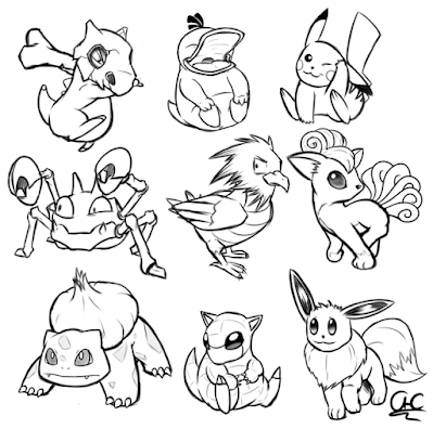 Desenhos de Pokemon Para colorir