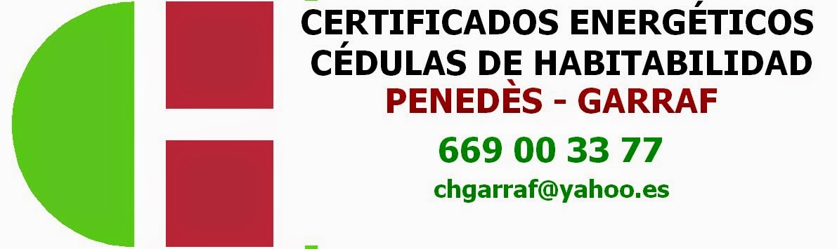 Certificados energéticos Garraf Penedès