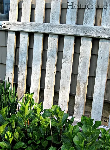 Repurposed wooden fence