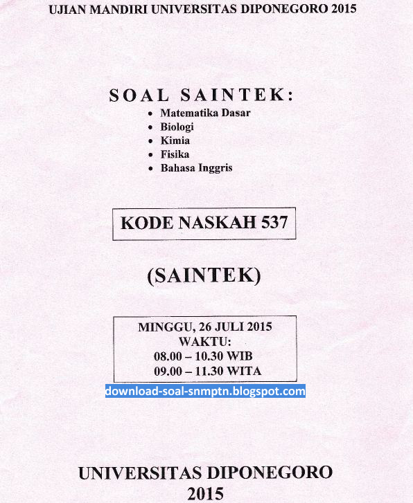 Contoh Soal Jalur Mandiri Saintek Kumpulan Soal Pelajaran 6