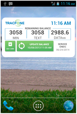tracfone check airtime balance android account app widget smartphones ways
