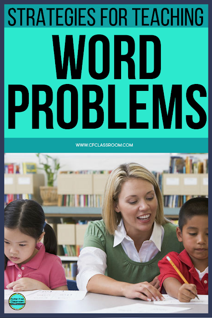 Check out this blog post offering ideas and strategies for teaching math word problems! This is helpful for 1st, 2nd, 2rd, 4th, and 5th grade classroom teachers. Make teaching and solving word problems fun and easy for elementary students! #wordproblems #mathwordproblems #teachingideas #teachingstrategies #elementarymath #realworldmath