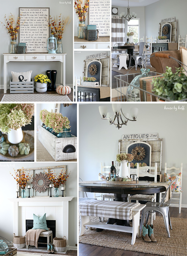 Decoración casa en otoño, detalles decorativos