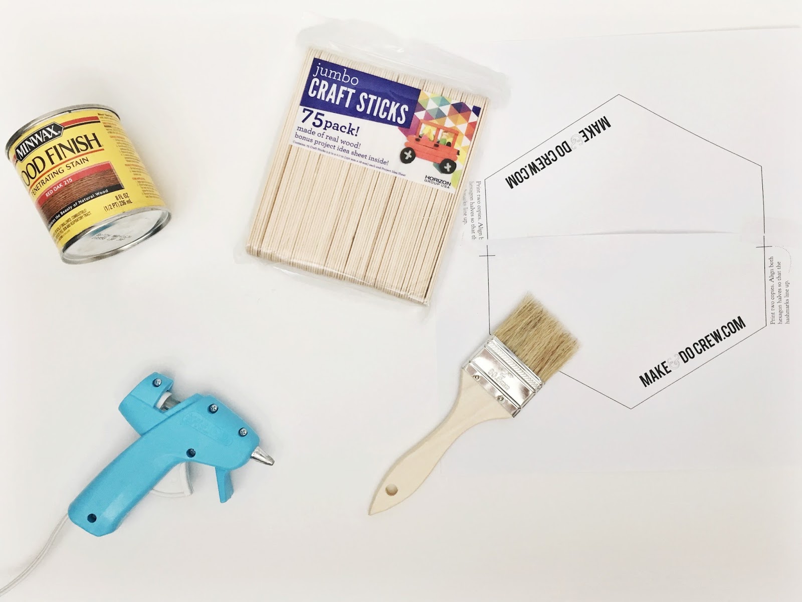 Lexi Rachelle DIY Wall Art Popsicle Stick Hexagon Shelf