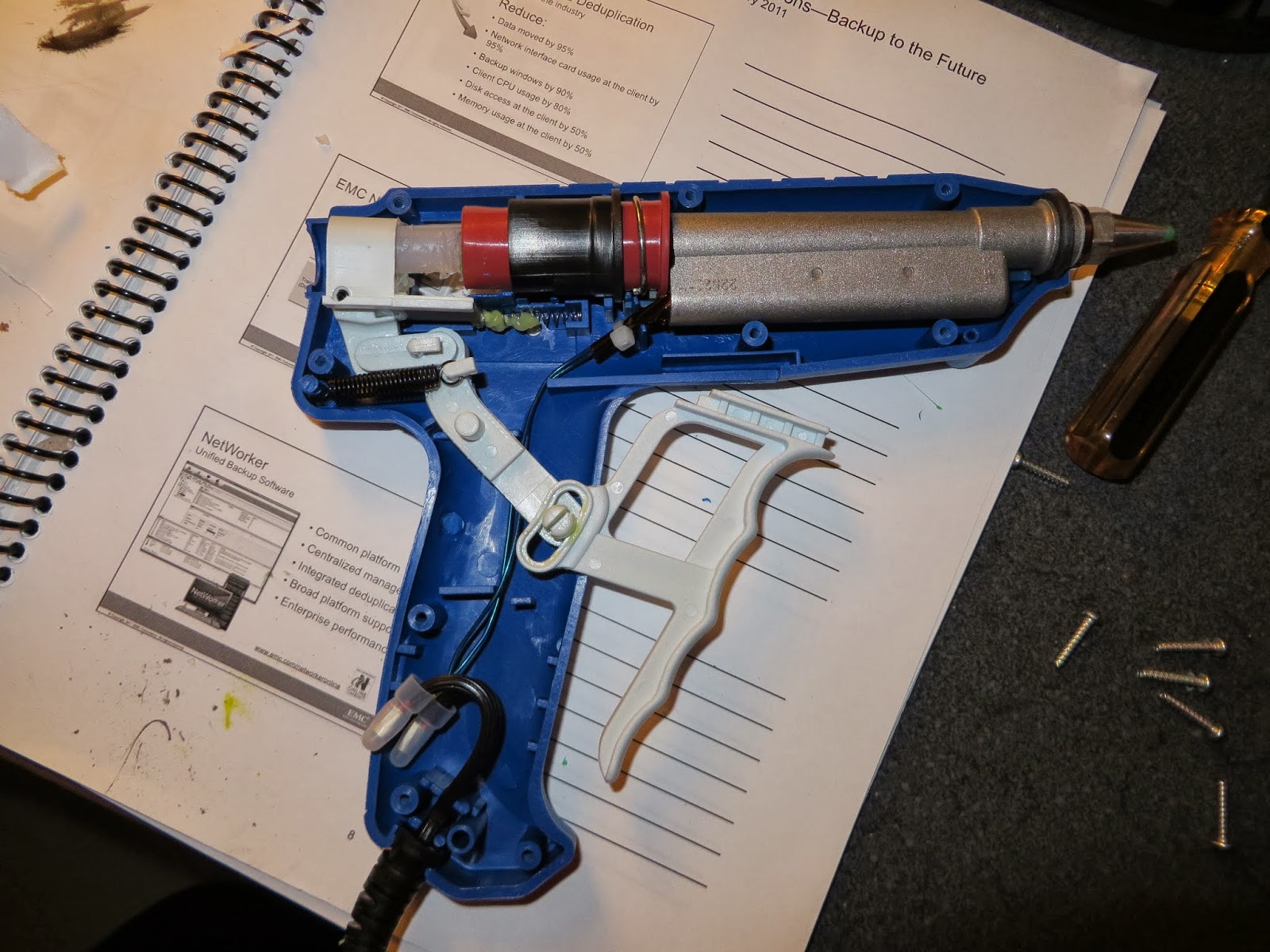 Real Minis fixing the glue gun