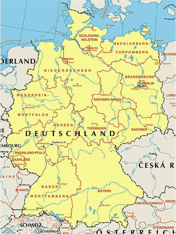Deutschland karte Region Bild | Deutschlandkarte