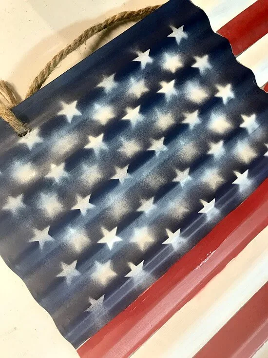 Artsy stars on an American Flag