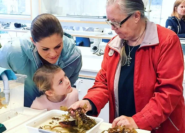 Crown Princess Victoria and her daughter, Princess Estelle visited the Askö Laboratory at Stockholm University Baltic Sea centre in Trosa