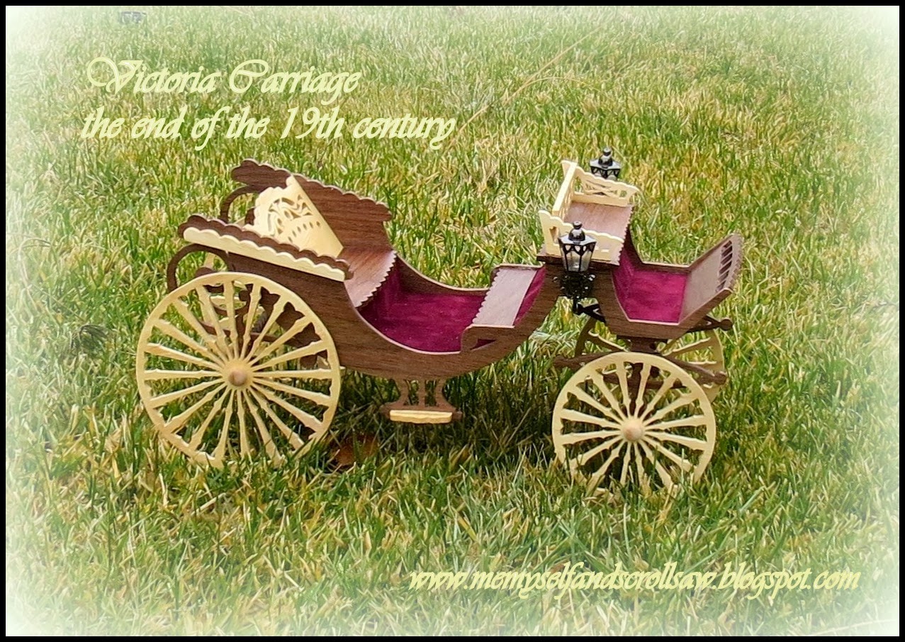 Natalia's Fine Needlework Victoria Carriage in Miniature the end of