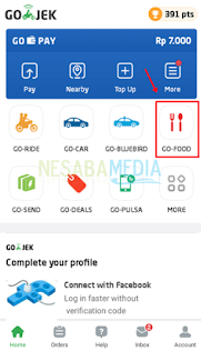 Cara Pesan/Order Makanan Dari Ponsel Di GO-FOOD Melalui Aplikasi GO-JEK (Lengkap Dengan Gambar) 