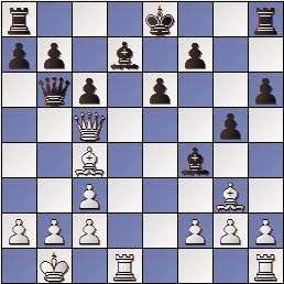 Partida de ajedrez Keres - Schmid, Zúrich 1961, posición después de 18…Db6