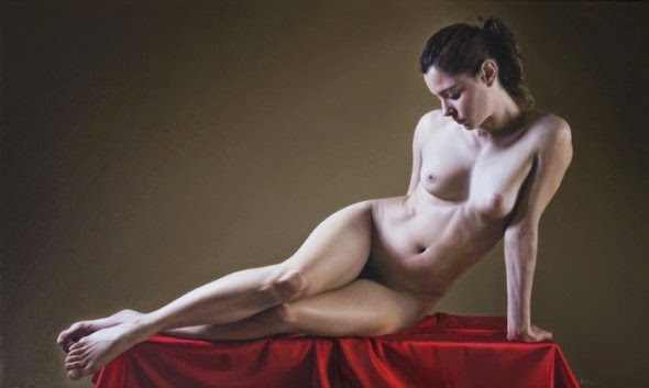 Javier Arizabalo pinturas hiper realistas nudez mulheres sensuais