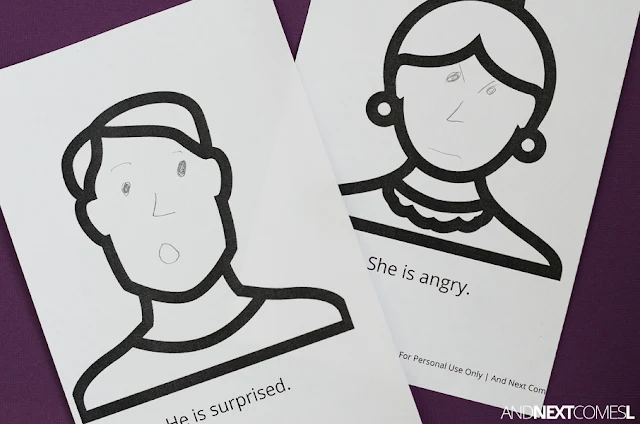 Free printable emotion drawing prompt for kids from And Next Comes L