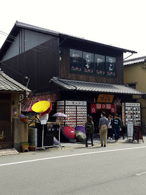 Umbrella Shop in Arashiyama Kyoto Japan