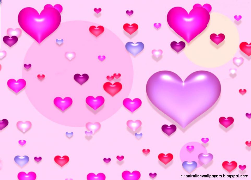 Purple Valentine Hearts Wallpaper