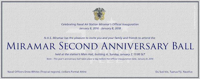 N A S Miramar Nfws Sl Miramar 2nd Anniversary Ball Invitation
