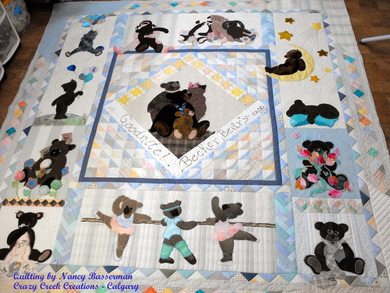 Applique Teddy Bear Quilt by Shelley