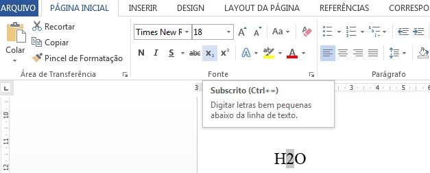 Formatar texto ou números como sobrescrito ou subscrito - Suporte