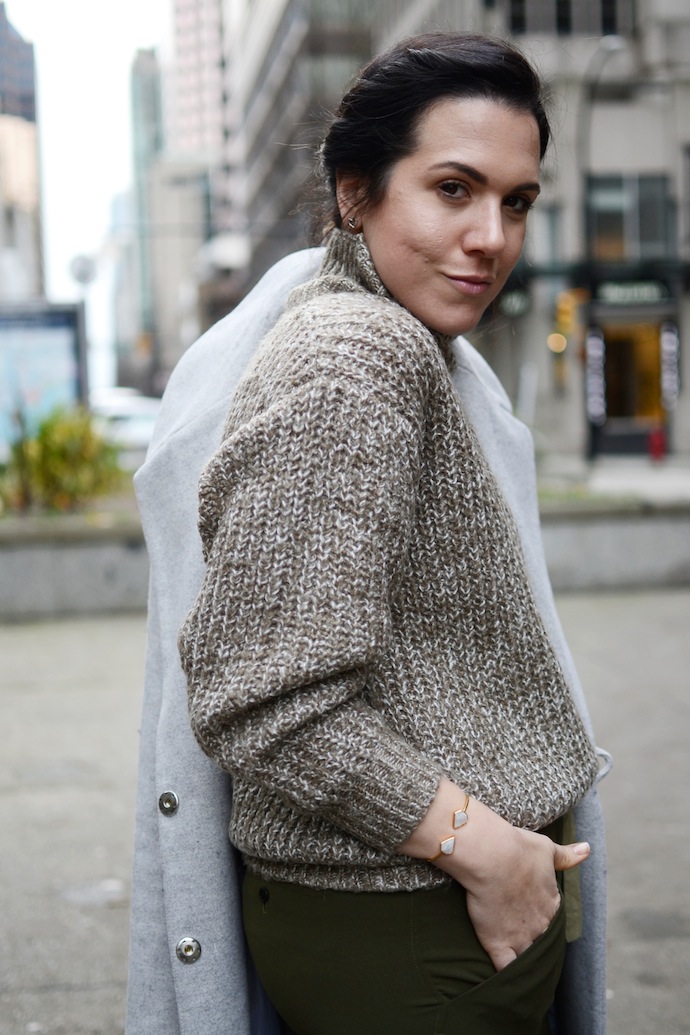Joe Fresh turtleneck sweater Wilfred Allant pants Vancouver fashion blogger outfit