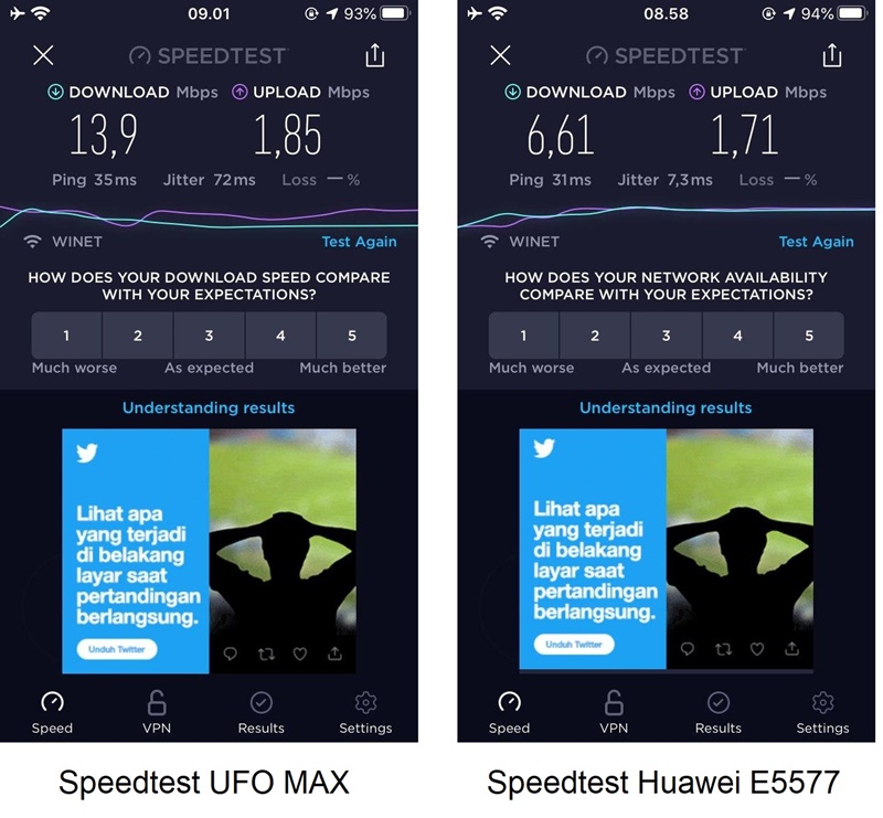 Review UFO MAX MV007, MiFi 4G LTE untuk Semua Operator