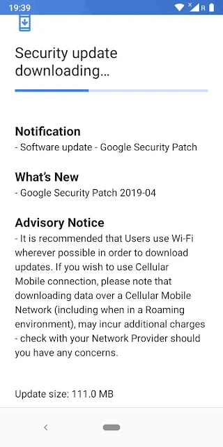 Nokia 3.1 receiving April 2019 Android Security Update