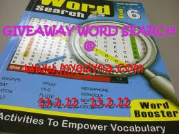 GIVEAWAY WORD SEARCH