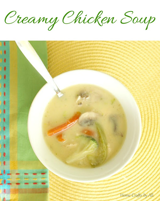 creamy chicken soup vegetables light meal all year
