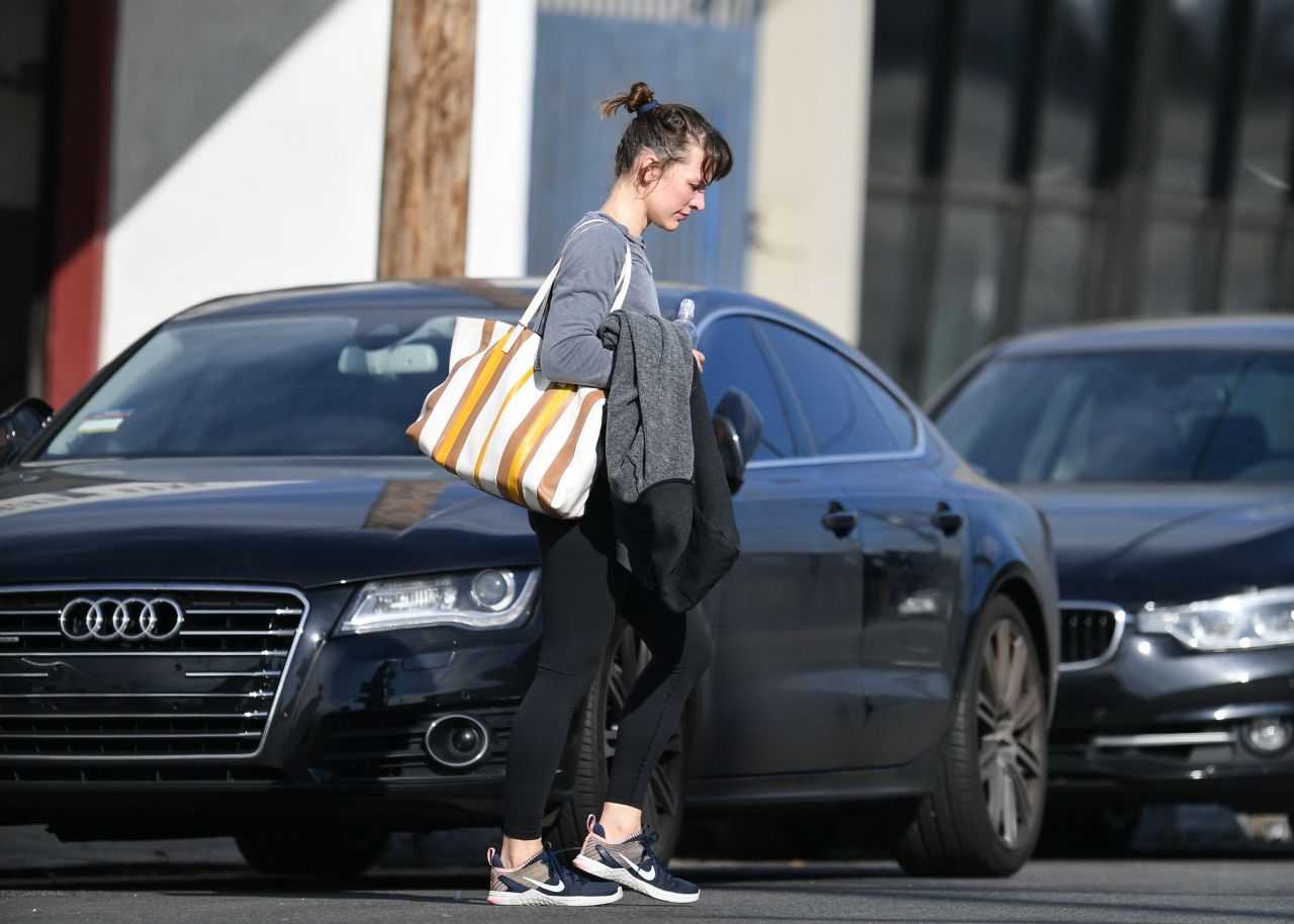 Milla Jovovich Clicked While Leaving a Gym in LA
