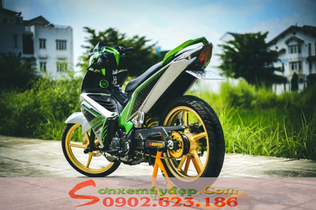 Sơn phối màu xe Exciter 135 màu xám xanh Z1000