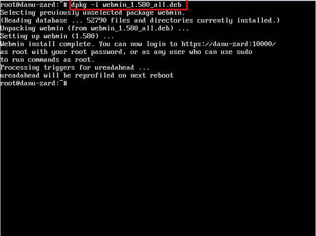 Dpkg install package. Webmin FTP сервер.