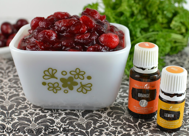 A delicious holiday recipe that uses essential oils for it's amazing citrus flavor! Citrus Cranberry Sauce Recipe from Mama Loves Her Oils!