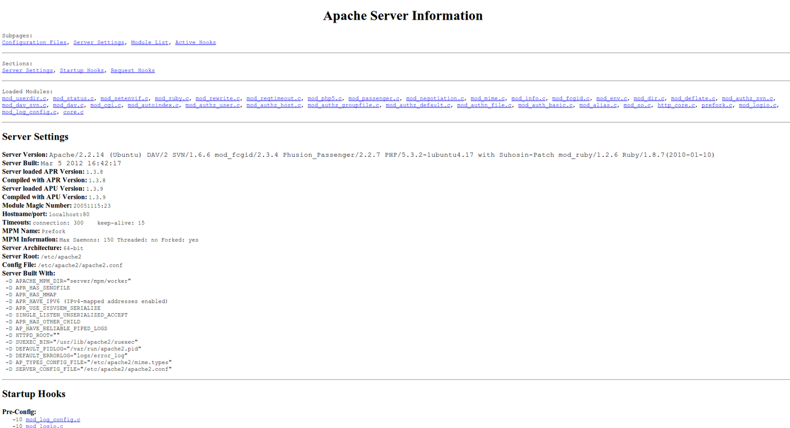 Otvoreni Blog Apache Enabling the info module