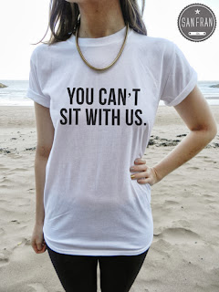 t-shirt, birkin, graphic t, graphic t shirt, you can't sit with us, mean girls, etsy, etsy shop, 