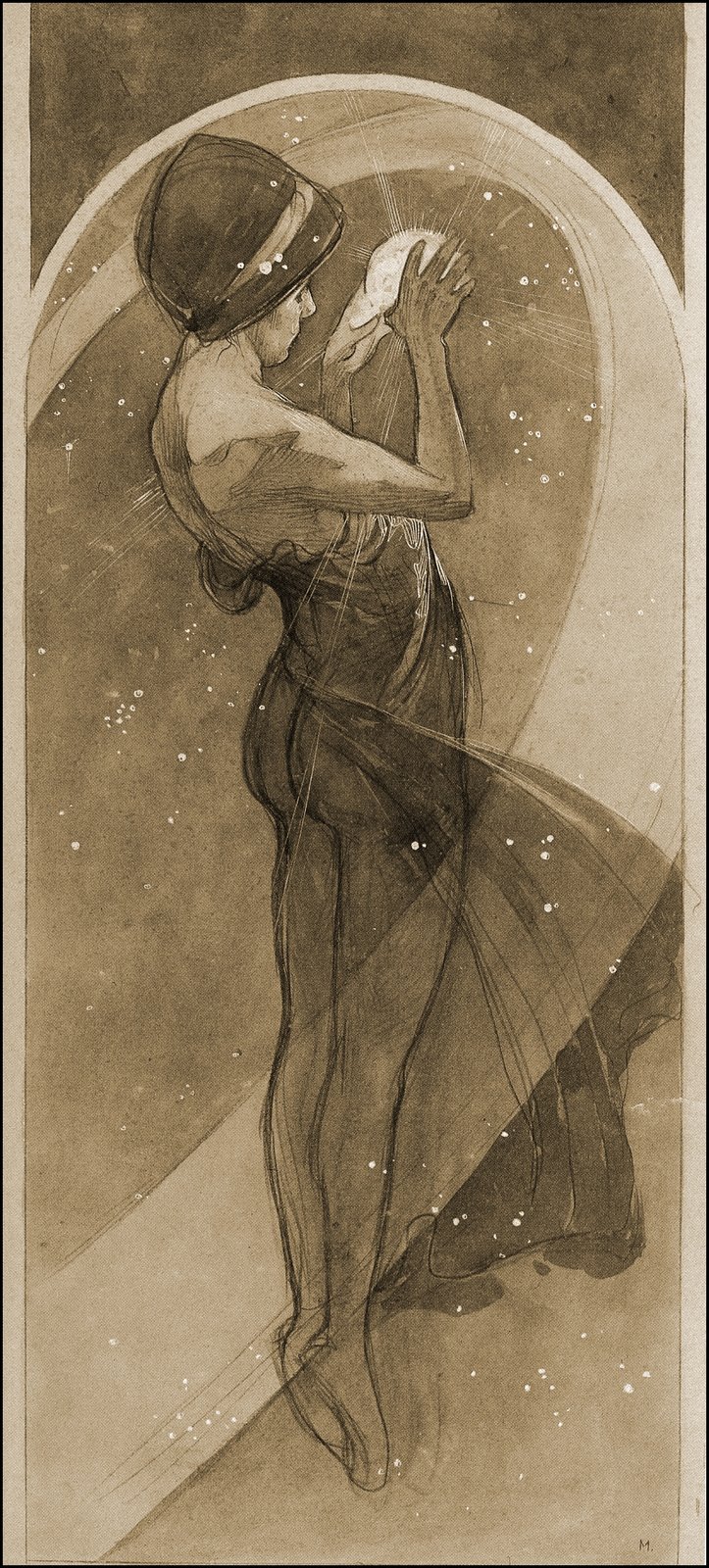 Morning Star Art Nouveau Deco Print Alphonse Mucha Poster 16x6 From Moon & Stars 