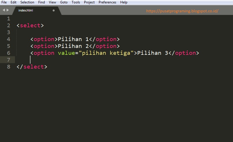 Membuat Form Dengan HTML - Pusat Programing