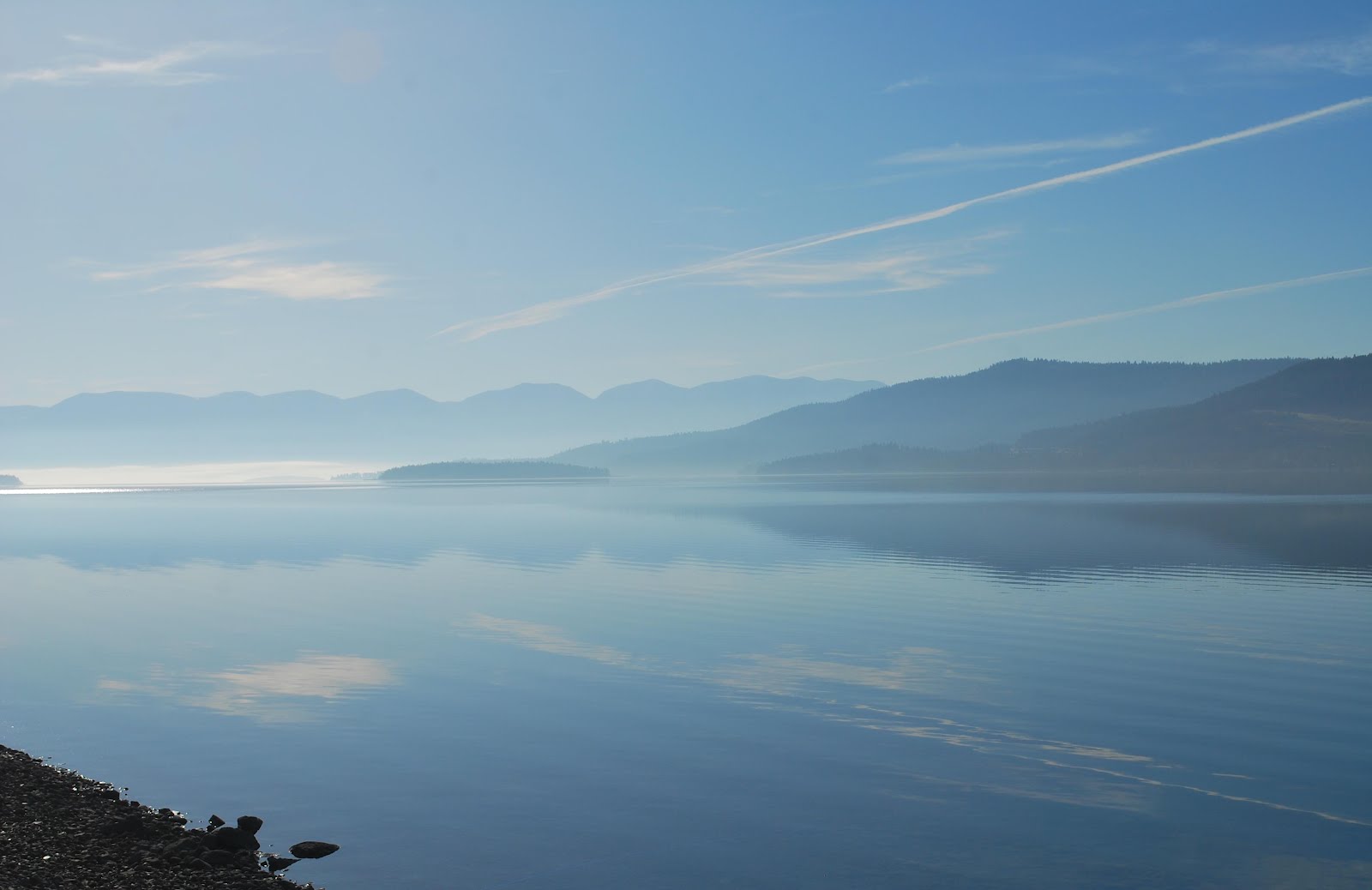 outside of the bubble Melita Island in Flathead Lake