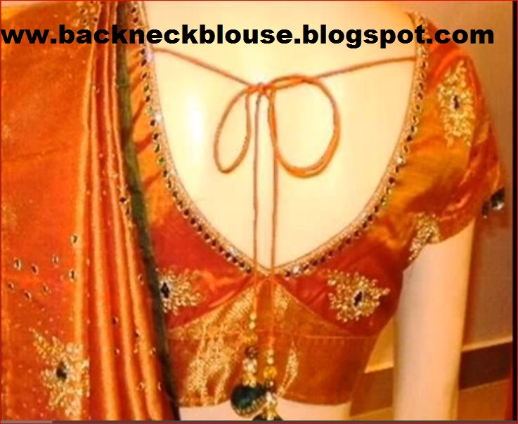 BACK NECK BLOUSE READY MADE AND CUSTOMIZED DESIGNER BLOUSE WITH BLOUSE ...