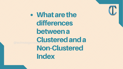differences between a clustered and a non-clustered index