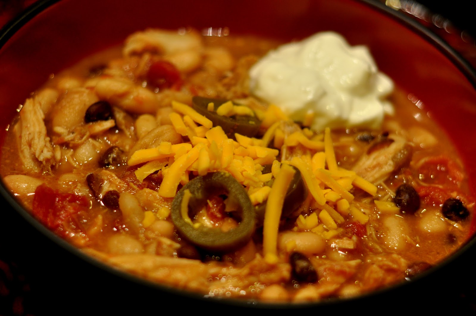 Party with Leah Spicy Chicken TriBean Chili