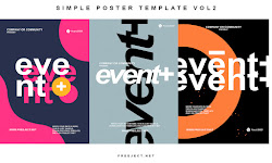 poster simple template psd vol