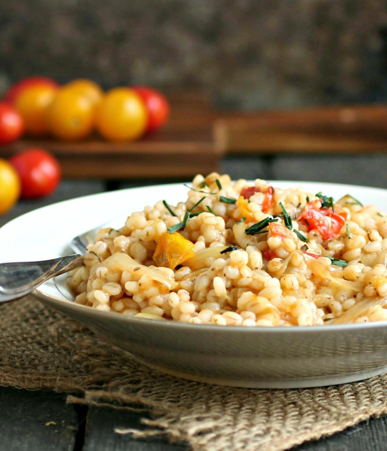 Hungry Couple: Pan Roasted Tomato Barley Risotto