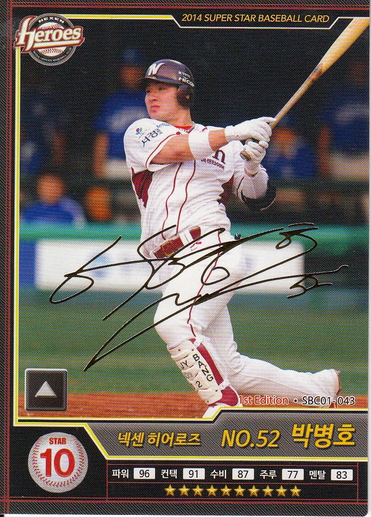 Japanese Baseball Cards 2014 Korean Super Star Baseball Card Box Break