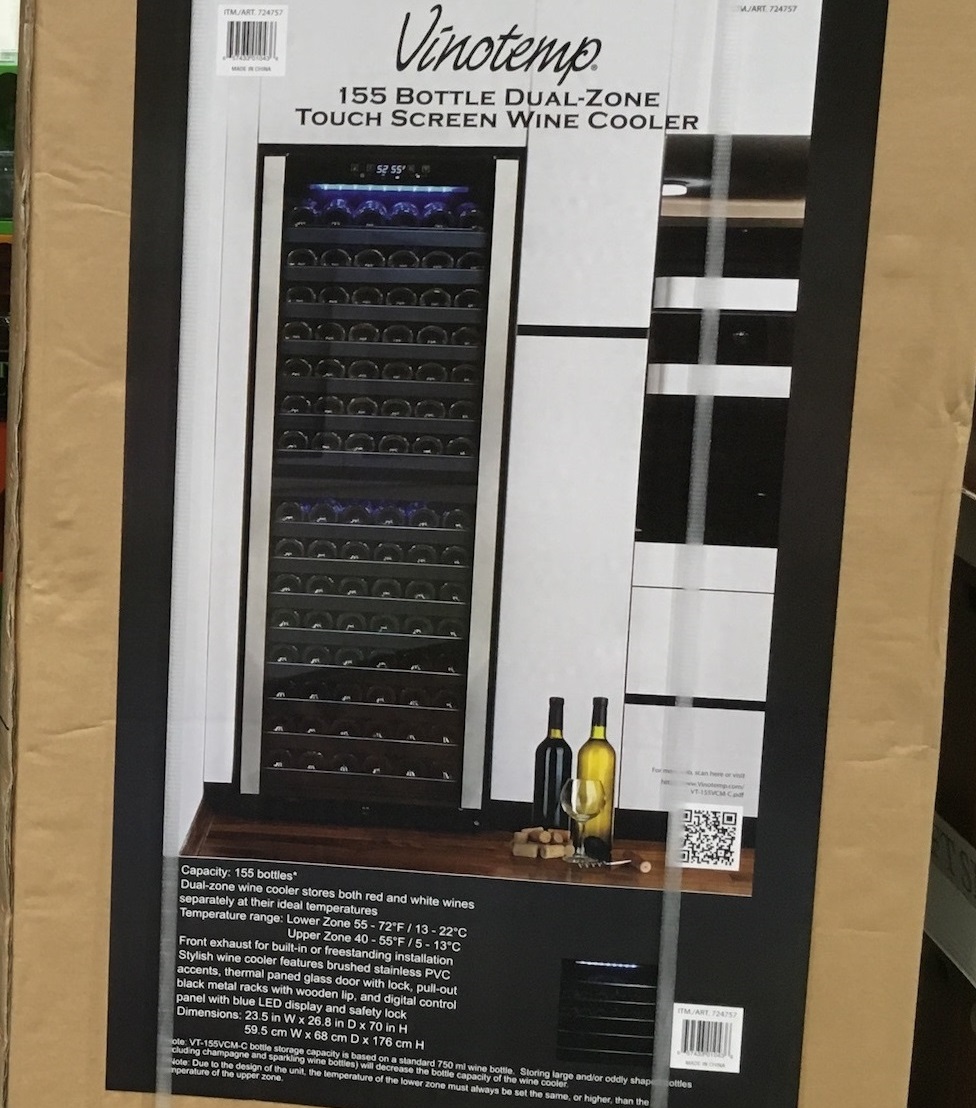 Vinotemp VT155VCMC 155 Bottle DualZone Touch Screen Wine Cooler