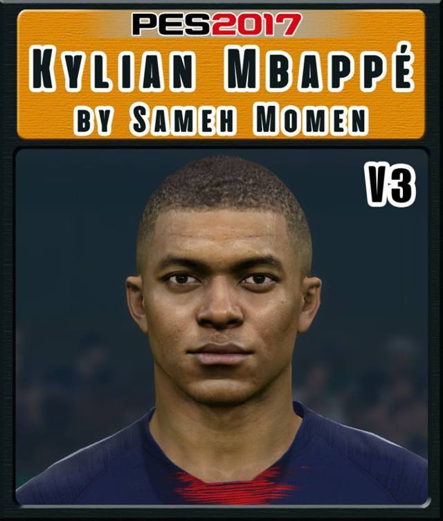 Kylian Mbappe New Face V3 - PES 2017 - PES Patch