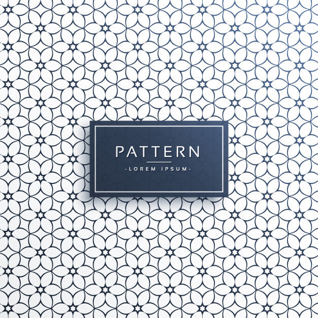 Stylish flower line pattern background Free Vector