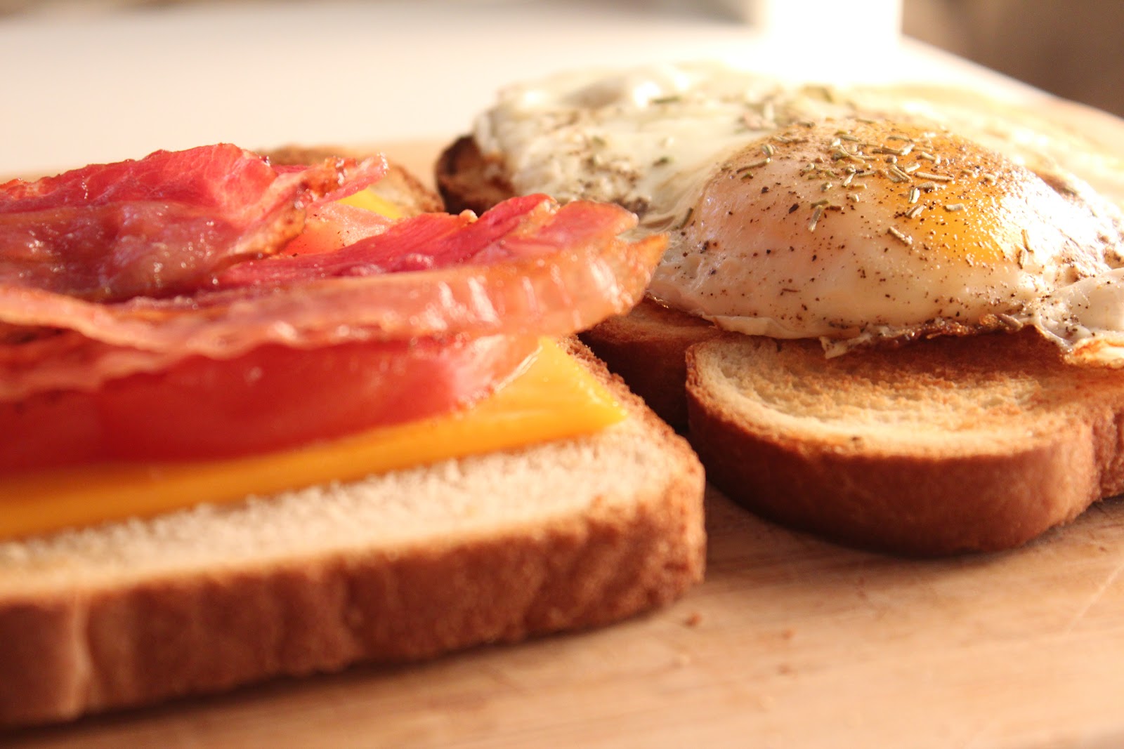 Bacon Egg & Tiebars Bacon, Egg and Cheese Sunny Side Up