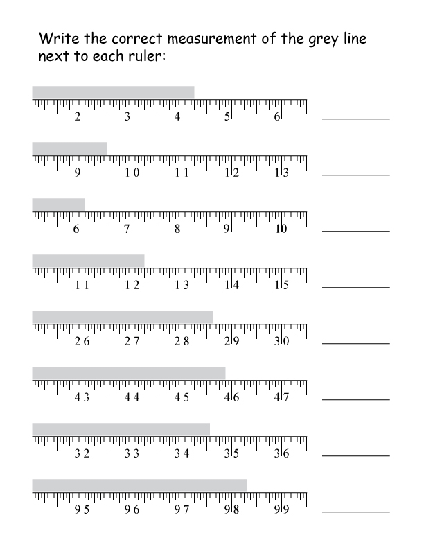 Labeling Fractions On A Ruler Worksheet - measuring in inches using the